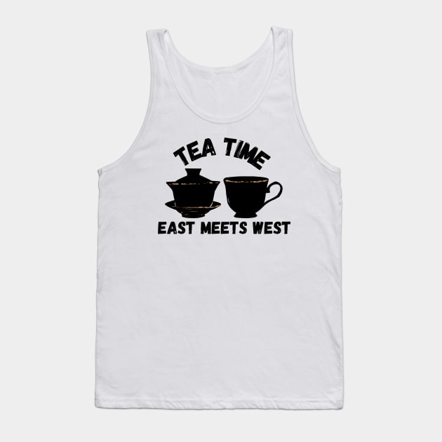 East Meets West Tea Time Design Tank Top by AZNSnackShop